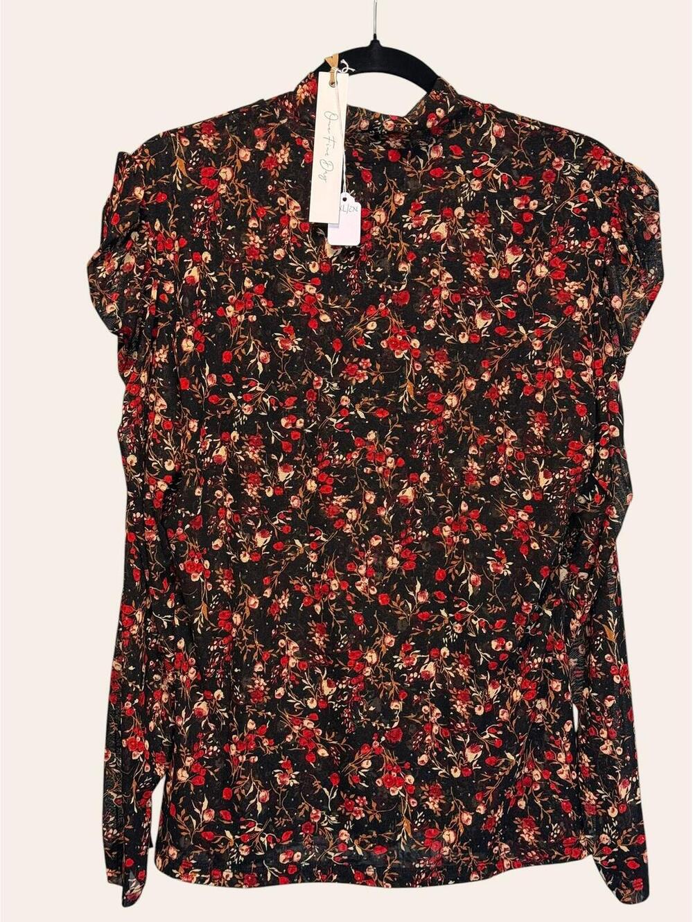 One Fine Day Red Print Top